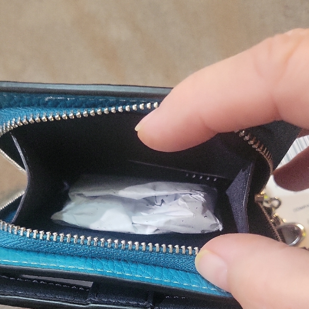 Coach Teal Leather Wallet - Picture 4 of 5